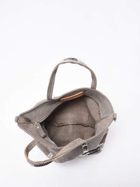 Cross Body Tas Baby Cabas Linnen Vanessa bruno Grijs cabas lin 31V40410 ander zicht 3